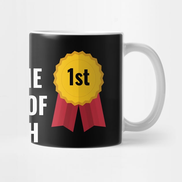 Work From Home Employee of the Month Funny Ribbon Text Design by Up 4 Tee